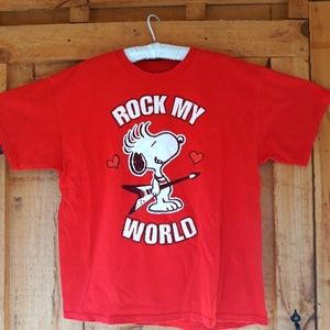 Peanuts Snoopy T Shirt Rock My World